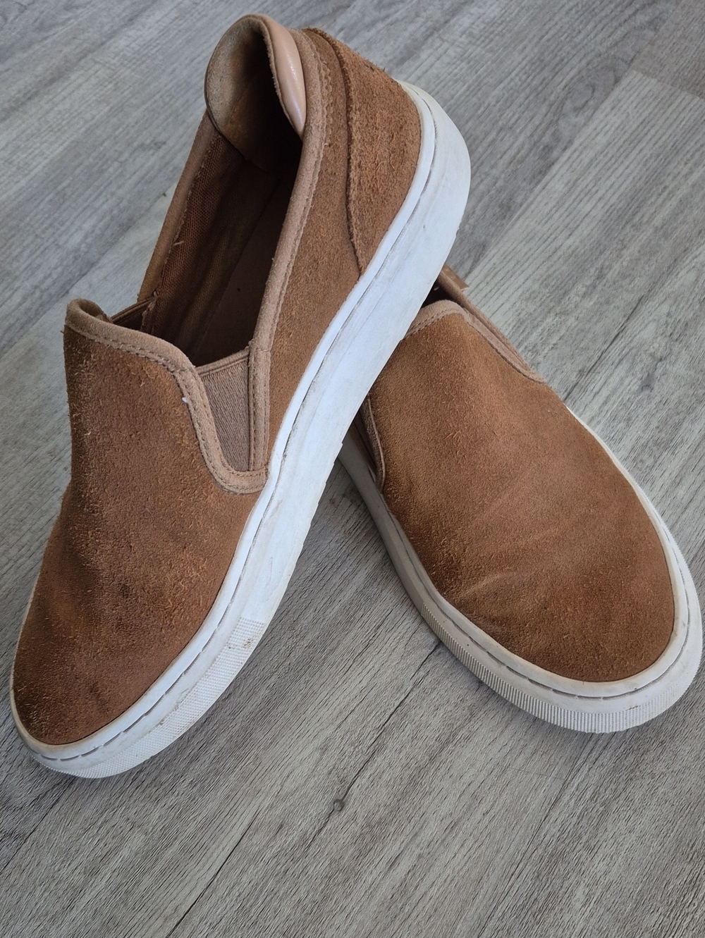 UGG Men's Tan Suede Slip-On Loafers